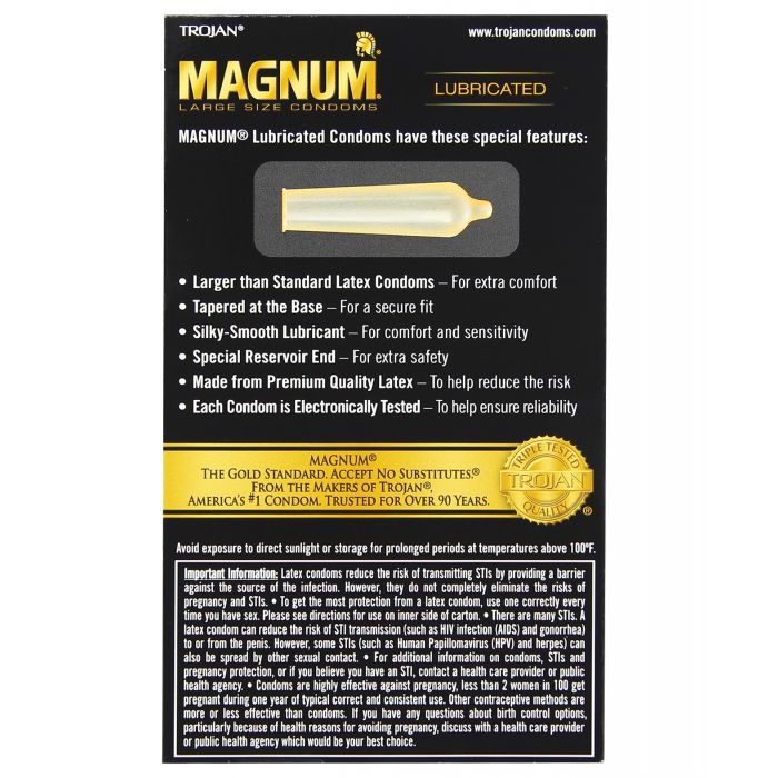 Trojan Magnum Condoms - Box of 12 - Essence Of Nature LLC
