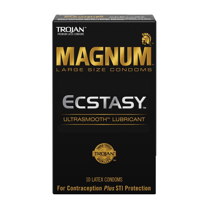 Trojan Magnum Ecstasy Condoms - Box of 10 - Essence Of Nature LLC
