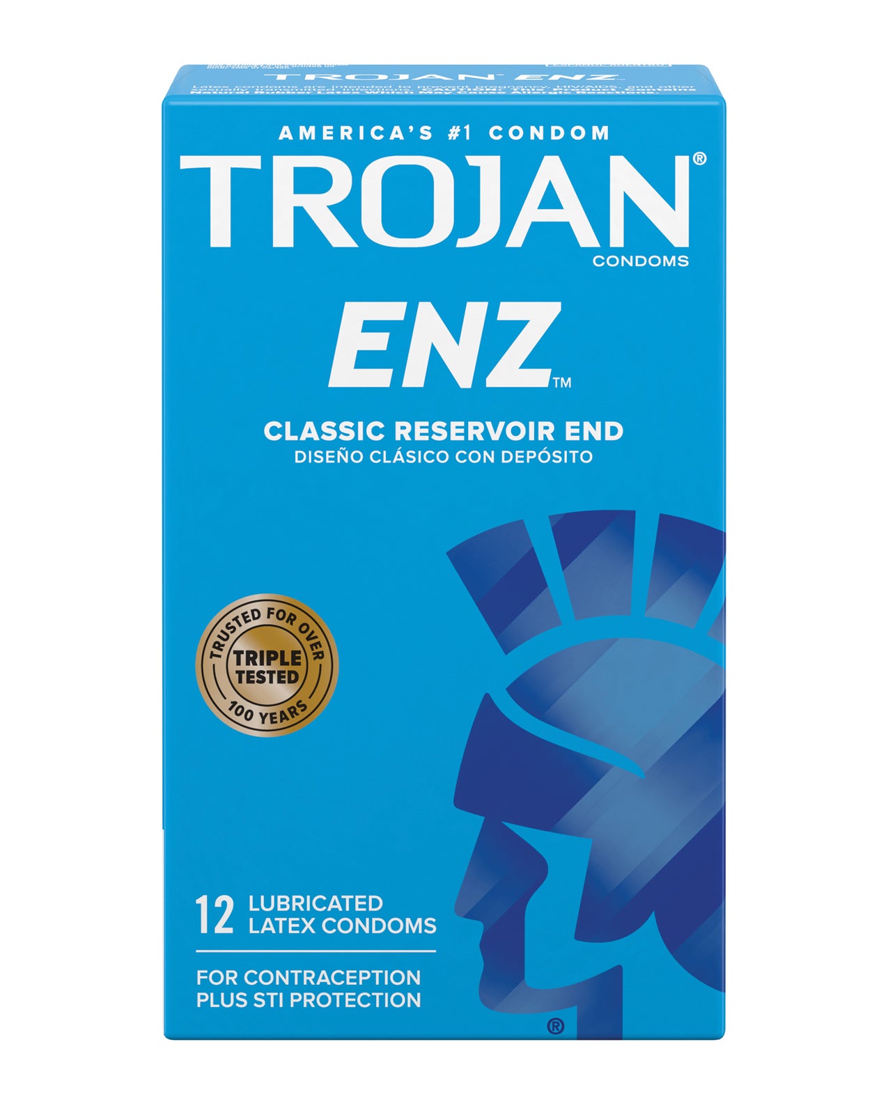 Trojan Enz Lubricated Condoms - Box of 12 - Essence Of Nature LLC