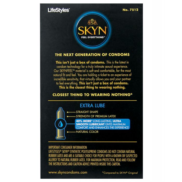 Lifestyles SKYN Extra Lubricated Condoms - Box of 12 - Essence Of Nature LLC