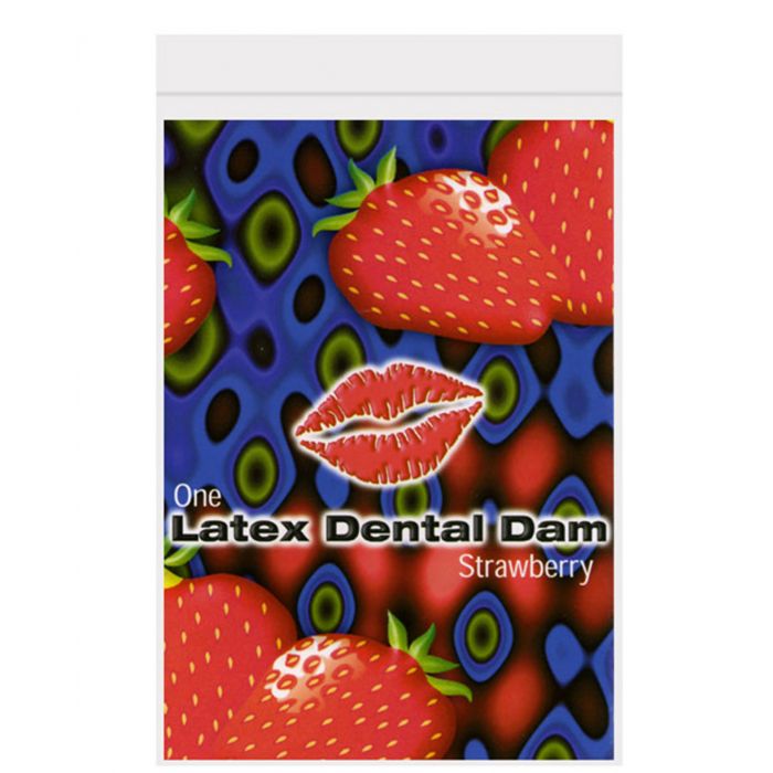 Trust Dam Latex Dental Dam - Strawberry - Essence Of Nature LLC