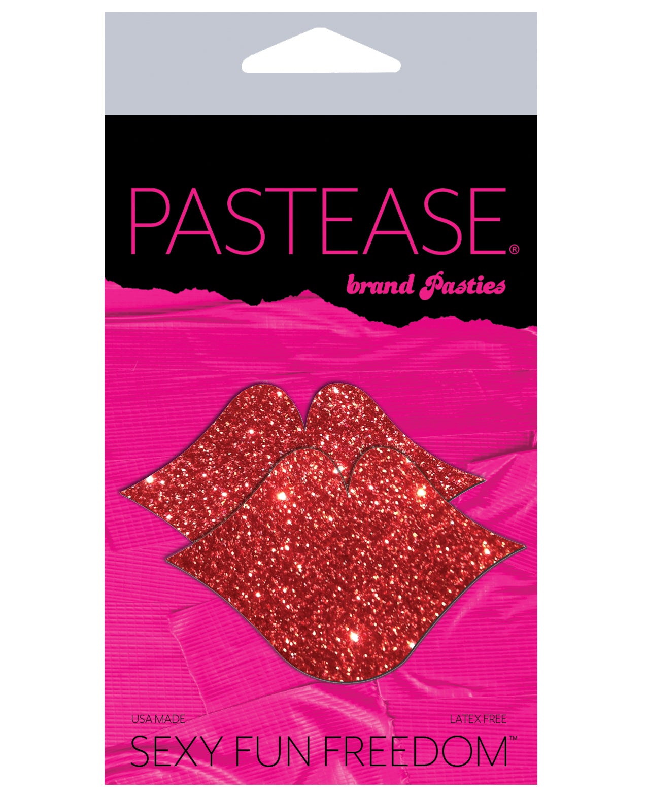 Pastease Premium Glitter Lips - Red O/S - Essence Of Nature LLC