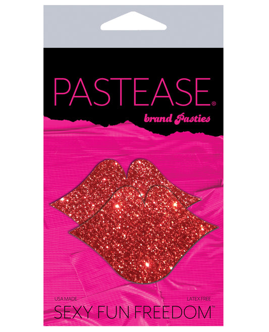 Pastease Premium Glitter Lips - Red O/S - Essence Of Nature LLC