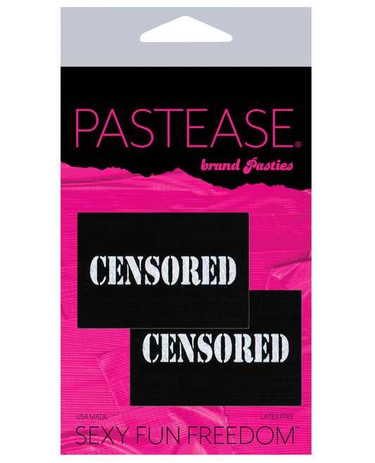Pastease Premium Censored Pastie - Black/White O/S - Essence Of Nature LLC