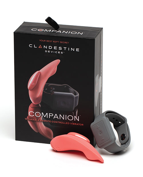 Clandestine Devices Companion Panty Vibe w/Wearable Remote - Coral - Essence Of Nature LLC