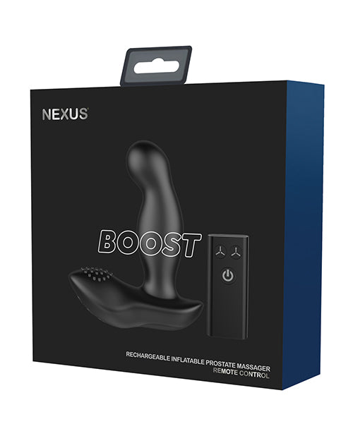 Nexus Boost Prostate Massager w/Inflatable Tip - Black - Essence Of Nature LLC