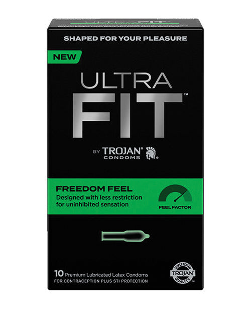 Trojan Ultrafit Sensitive Tip Feel Condom - Pack of 10 - Essence Of Nature LLC
