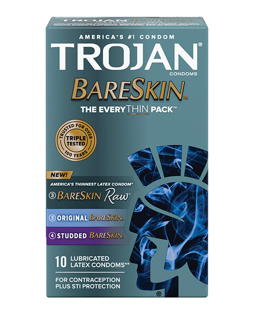 Trojan BareSkin EveryTHIN Condom - Variety Pack of 10 - Essence Of Nature LLC