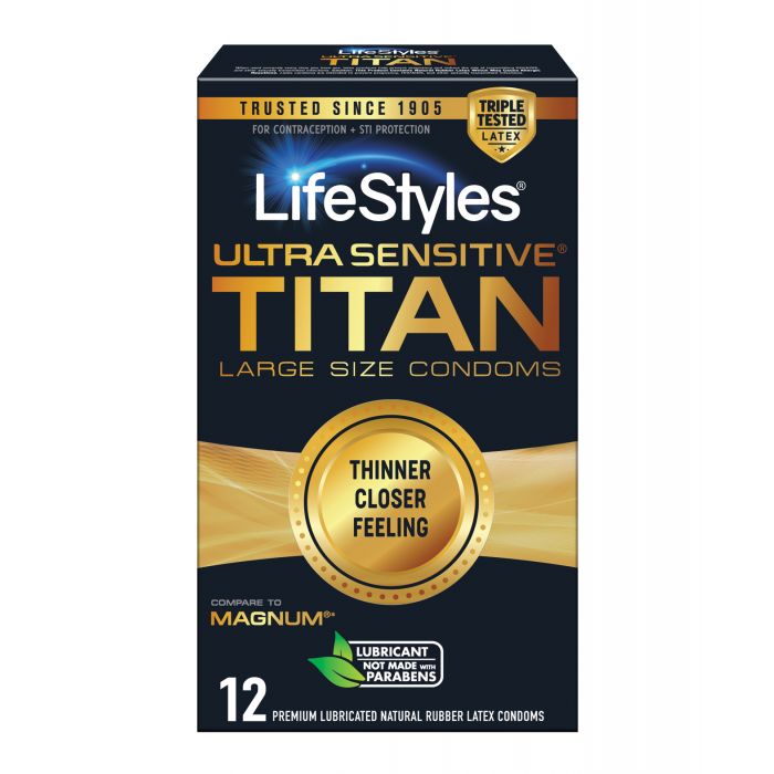 Lifestyles Ultra Sensitive Titan Condom - Pack of 12 - Essence Of Nature LLC