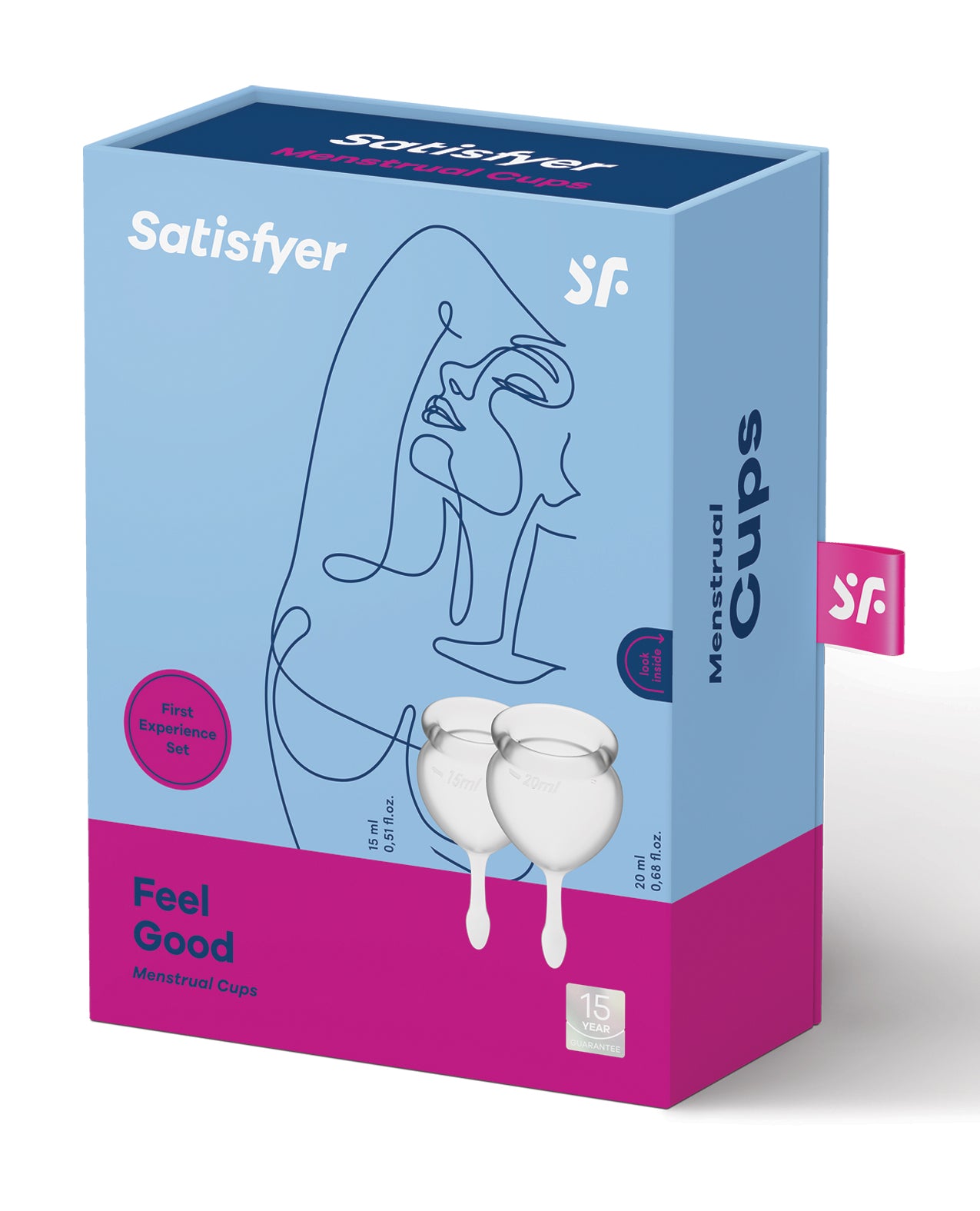 Satisfyer Feel Good Menstrual Cup - Transparent - Essence Of Nature LLC