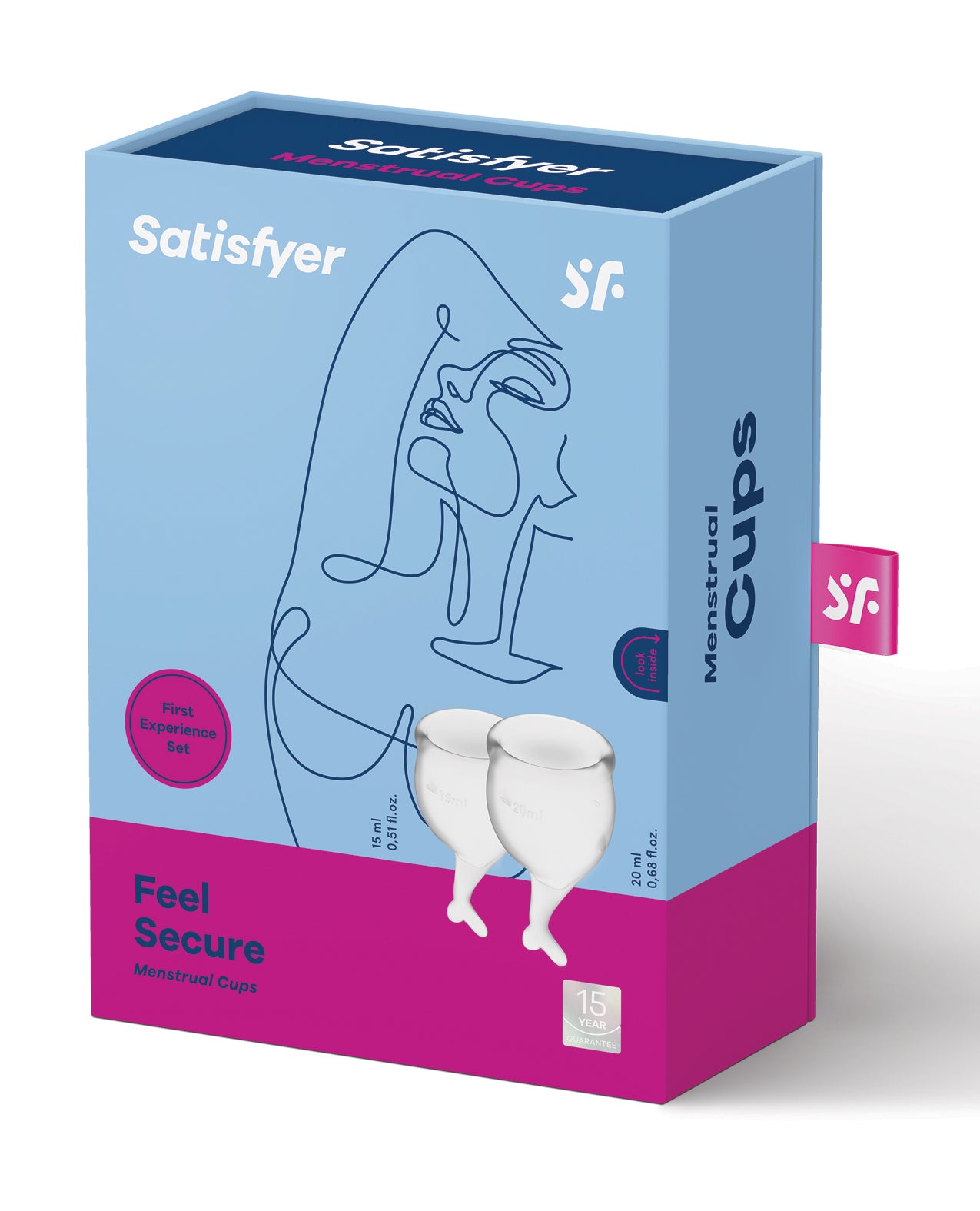 Satisfyer Feel Secure Menstrual Cup - Transparent - Essence Of Nature LLC