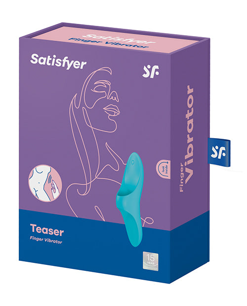Satisfyer Teaser Finger Vibrator - Light Blue - Essence Of Nature LLC
