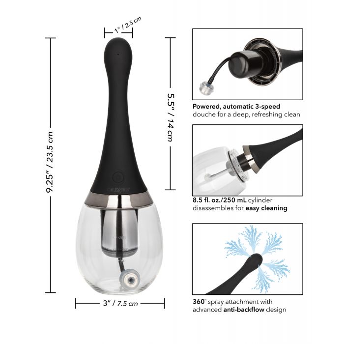 Ultimate Rechargeable Auto Douche - Black - Essence Of Nature LLC