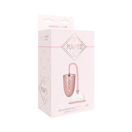 Shots Pumped Automatic Rechargeable Pussy Pump Set - Rose Gold - Essence Of Nature LLC