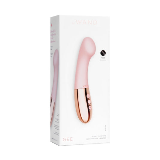 Le Wand GEE G-Spot Targeting Rechargeable Vibrator - Rose Gold - Essence Of Nature LLC